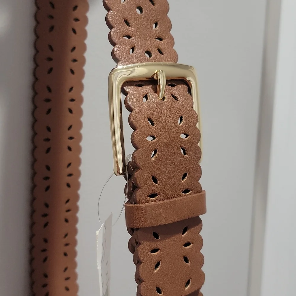 NY&Co Brown Stencil Cut-Out Belt